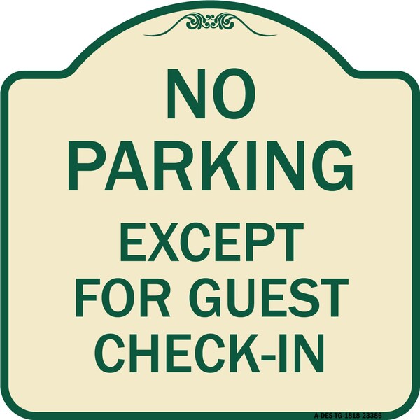 Parking Reserved for Guests Only Heavy-Gauge Aluminum Architectural Sign, 18" x 18", TG-1818-23386
